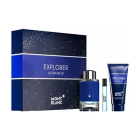 ست هدیه 3 عددی ادوپرفیوم مردانه مون بلان مدل Explorer Ultra Blue حجم 100 میلی لیتر