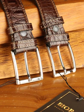 کمربند مردانه بیورا مدل چرم طبیعی میخی کد km014