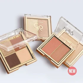 پالت رژگونه گلدن رز مدل Iconic Duo رنگ Rosy Bronze شماره 03