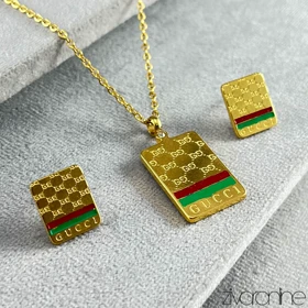 نیم ست طرح گوچی طلایی 10177