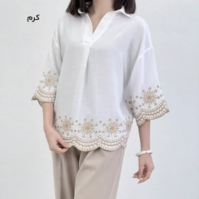 بلوز زارا گلدوزی