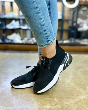 کتانی زنانه کش بافت جورابی کبریتی