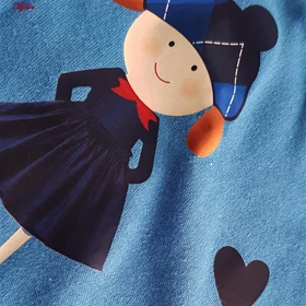 ست بلوز و شلوار زنانه نخ پنبه آبی لین کد 5196-157