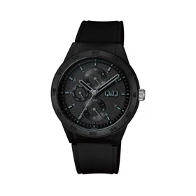 ساعت کیو اند کیو مردانه سه موتوره فول مشکی QQ-5547-G