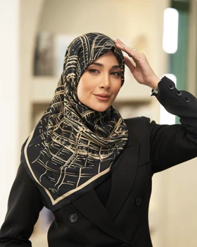 روسری ابریشم توییل قواره 90 30181