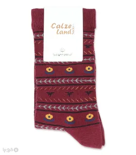 جوراب ساق‌دار Calze Land کالزی لند طرح گل آفتابگردون