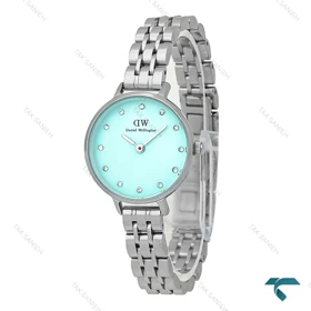 ساعت زنانه دنیل ولینگتون نقره ای تیفانی نگین‌دار اسمال DW-7828-L