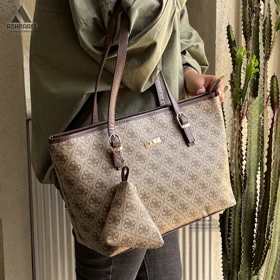 کیف زنانه گس Guess Shoulder Bag A01 (قهوه‌ای)