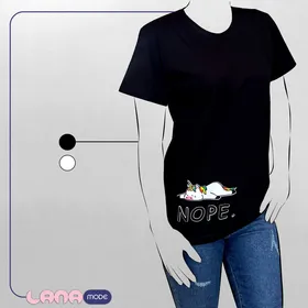تیشرت طرح Unicorn (رنگ مشکی و سفید)