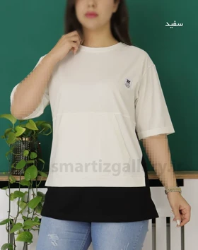 تیشرت لانگ دو رنگ