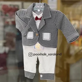 سرهمی نوزاد پسرانه طرح تک کت