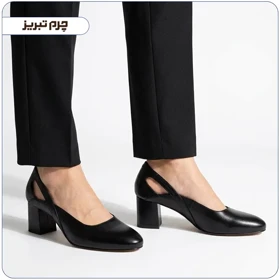 کفش پاشنه‌دار زنانه چرم مدل B1402