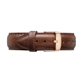 ساعت دنیل ولینگتون مردانه بند چرم قهوه ای رزگلد مشکی DW-3539-G