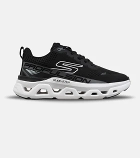 کتانی اسکیچرز Glide-Step مشکی سفید مردانه و زنانه مدل 9363