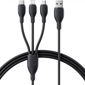 کابل چند سر 3.5 آمپر بیسوس Baseus مدل CB000161 طول 80 سانتی‌متر