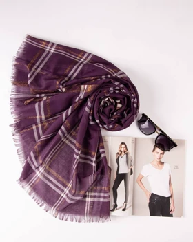 شال زنانه نخی لمه