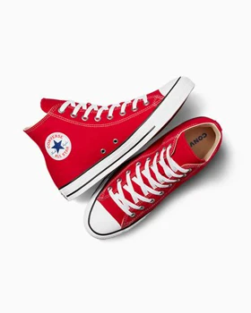 کفش اسپرت مدل کتانی ال استار اصل ساق‌دار قرمز مدل Red converse