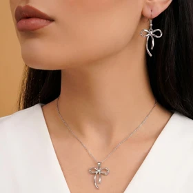 کد 5073 نیم ست پاپیون سیلور (بدون زنجیر)