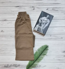شلوار نیم بگ کتان کد 20108