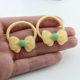 کش مو دخترانه مدل پاپیونی (زرد)