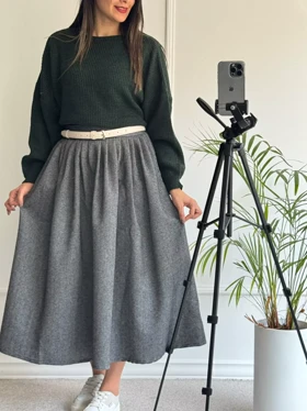 دامن پشمی جناغی