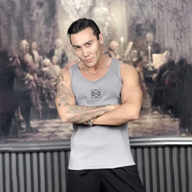 رکابی تنک تاپ کبریتی طوسی Loewe