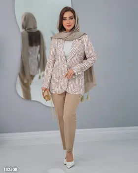 کت و شلوار طرح دار مدل آنابل کد 1825