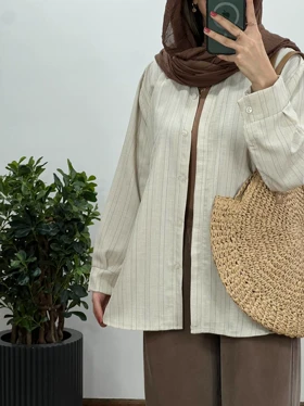 تونیک مانتویی دکمه مخفی جوانه