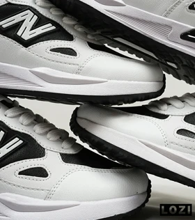 کفش کتانی مردانه سفید مشکی NEW BALANCE yg niubailun
