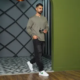 بلوز مردانه سبز مدل Q99