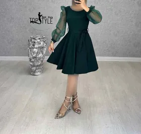 پیراهن عروسکی آستین بیده : 1009082