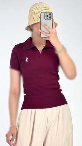 پلو شرت POLO کد 1400278 (زرشکی)