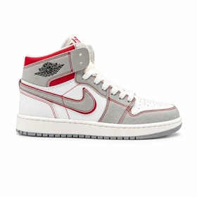 کفش و کتانی زنانه و دخترانه ساق‌دار مدل NIKE JORDAN 1 رنگ طوسی قرمز کد 21955