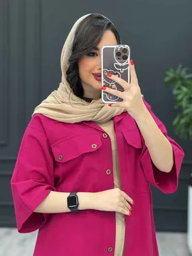 مانتو لینن چهار جیب پایین گت