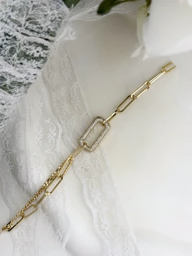 دستبند زنجیری طلایی تیفانی 963