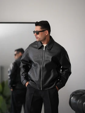 کاپشن چرم کلاسیک