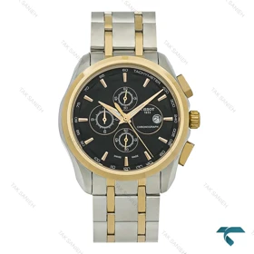 ساعت تیسوت 1853 مردانه سه موتوره دورنگ طلایی صفحه مشکی Tissot-8271-G