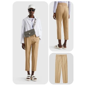 شلوار کتان پاکتی