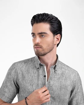 ام کی کالکشن پیراهن آستین کوتاه mk-22919-gray