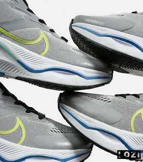 کفش کتانی مردانه و زنانه طوسی لیمویی سفید NIKE zoom x smiley مدل 7108