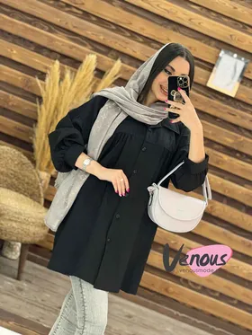 مانتو پولیتی راه راه جلودکمه