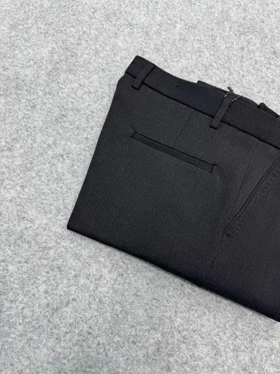 شلوار مشکی پارچه‌ای مردانه _ پارچه جکوار دوبرکش قواره کلاسیک