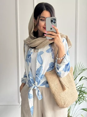 شومیز گره‌ای کاتلین ( دارای ایراد جزئی)