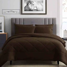 روتختی مینیمال کتان مخمل طرح لوزی قهوه ای کد 102800