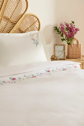 ست روتختی پیکه دو نفره Karaca Home مدل Liana پنبه - سفید