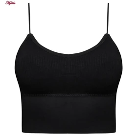 کراپ تاپ زنانه ماییلدا مدل پد متحرک رنگ مشکی ماییلدا کد 5250-175
