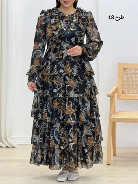 4241-پیراهن طبقه‌ای رز