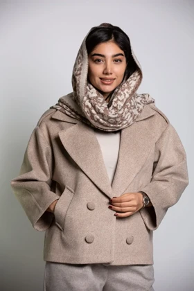 پالتو کت زنانه فوتر کجراه 4 دکمه نما