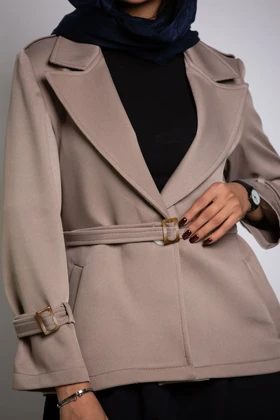 کت زنانه کاندید کمربند دار