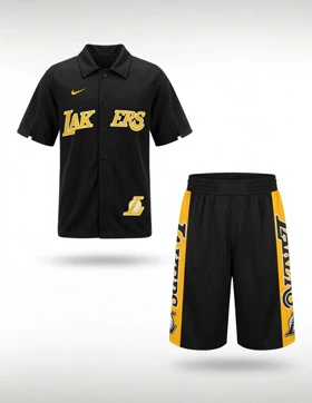 ست پیراهن و شلوارک بیسبال مردانه نایک Nike Lakers Baseball Set M